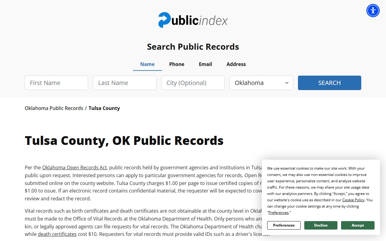 Jenks inmate population search tool for Tulsa County jail