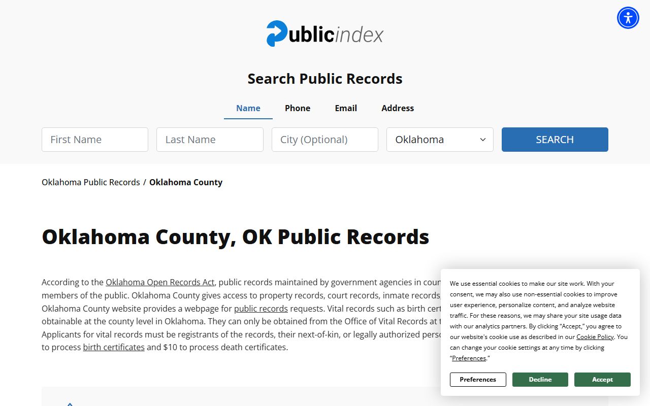 Midwest City inmate population search at Oklahoma County Detention Center