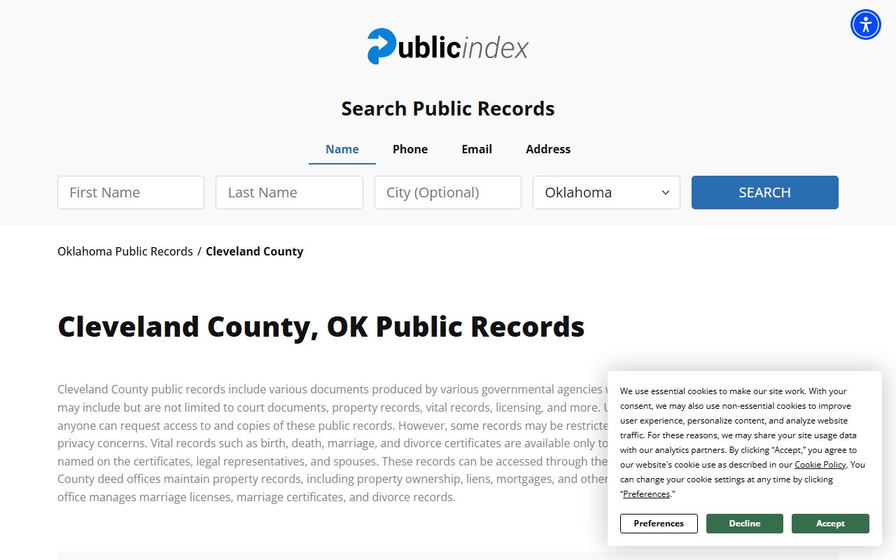 Moore inmate population records search for Cleveland County