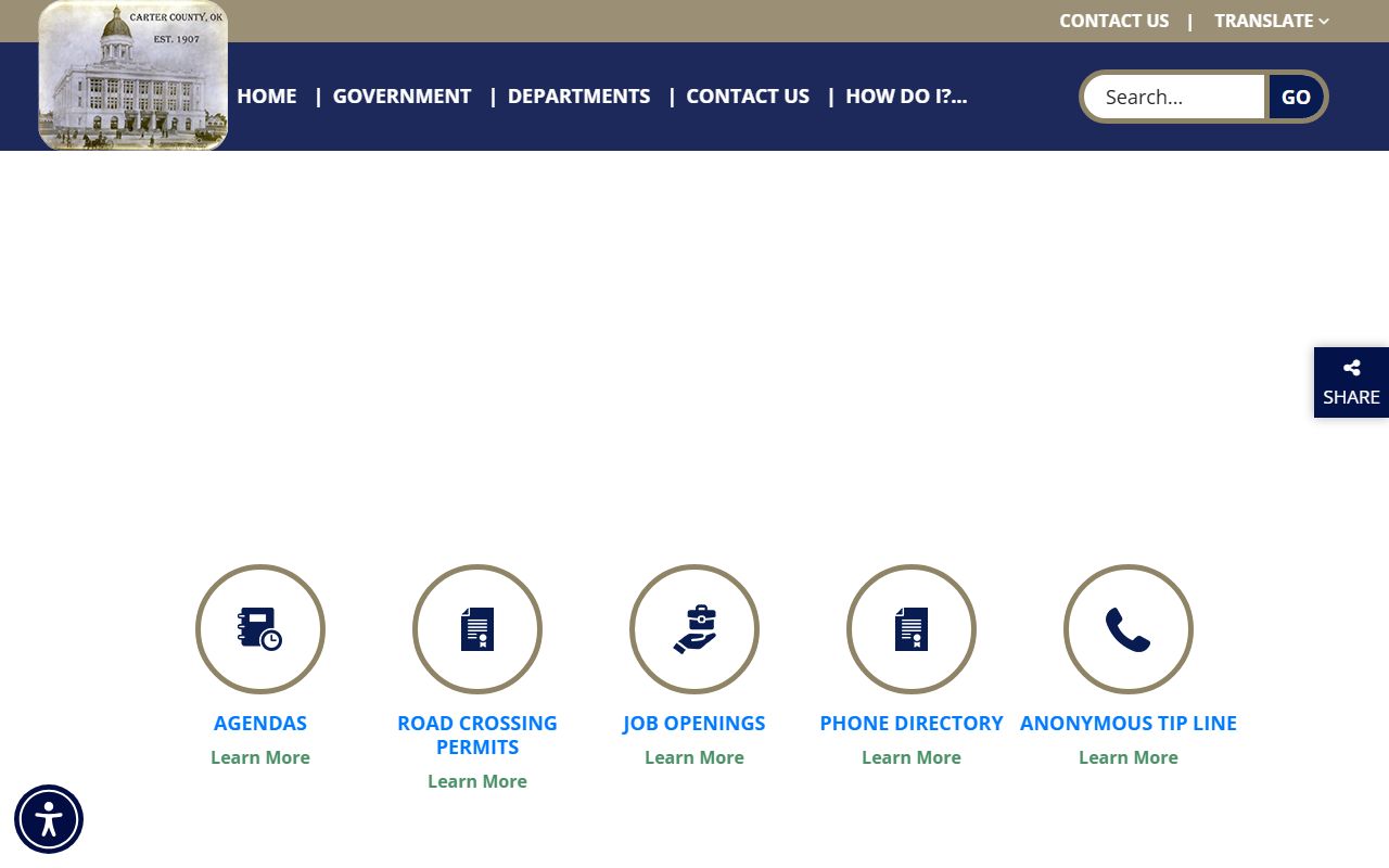 Carter County inmate population records through the Carter County Sheriff