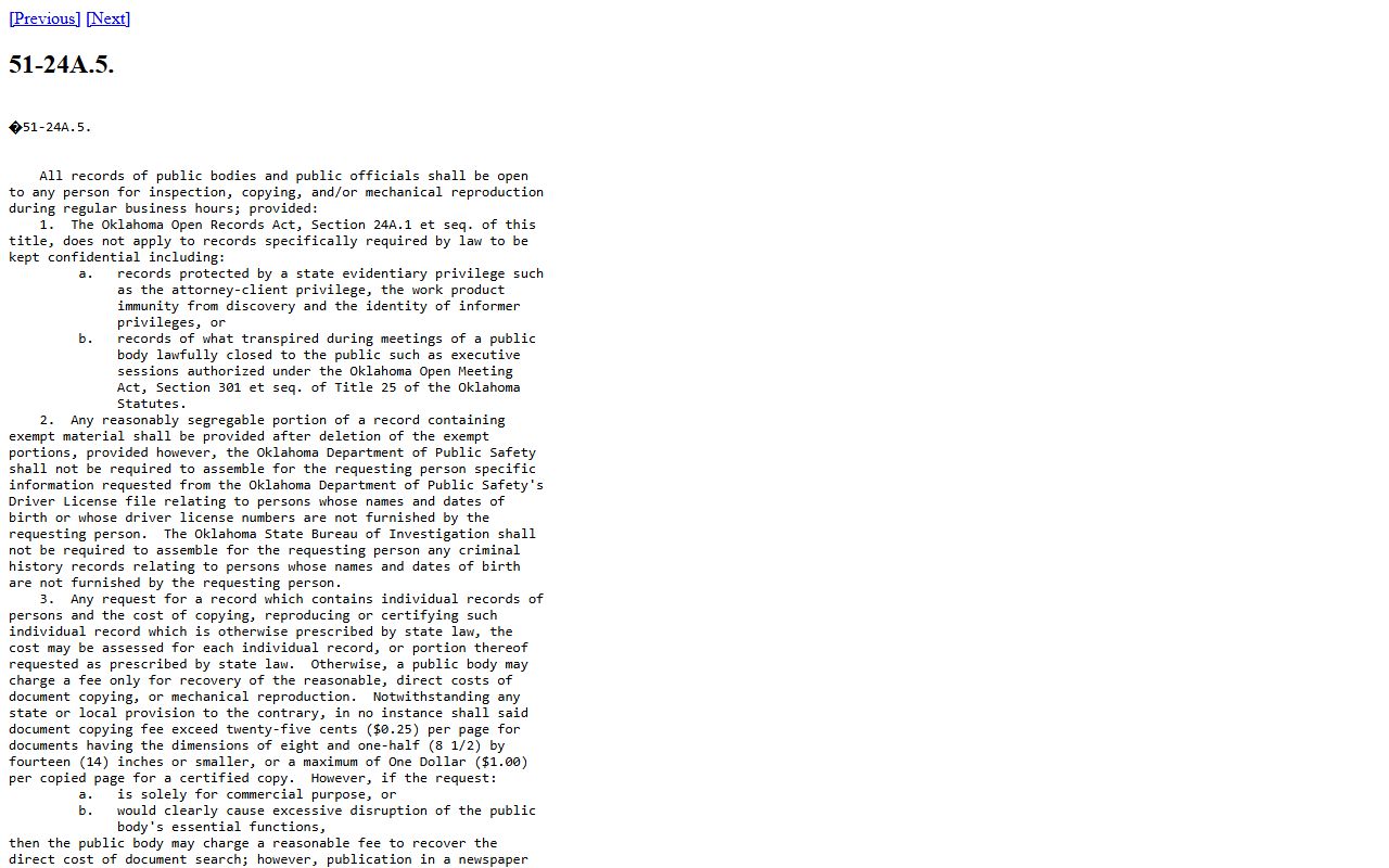 Oklahoma inmate population search through ODOC offender lookup tool